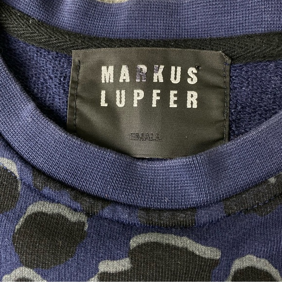 Markus Lupfer AOP All Over Print Leopard Crewneck Sweatshirt Men’s Size Small - Picture 2 of 8